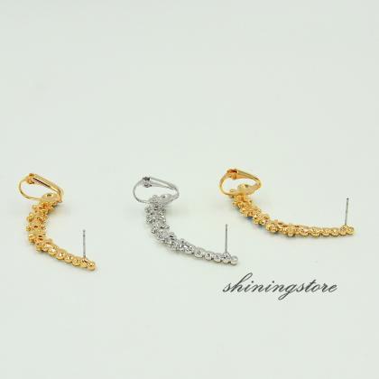 Diamond Ear Cuffs, Sapphire ,ruby, Rhinestone Ear..